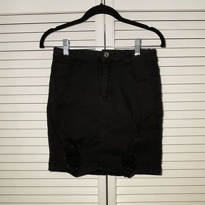 MISSGUIDED Black Denim Skirt